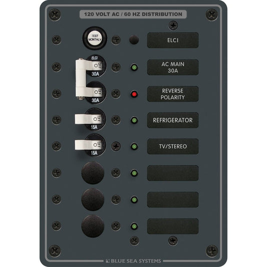 Blue Sea 8101 ELCI GFCI Panel AC 5 Position - Marine Parts OnlyElectricalBlue Sea Systems