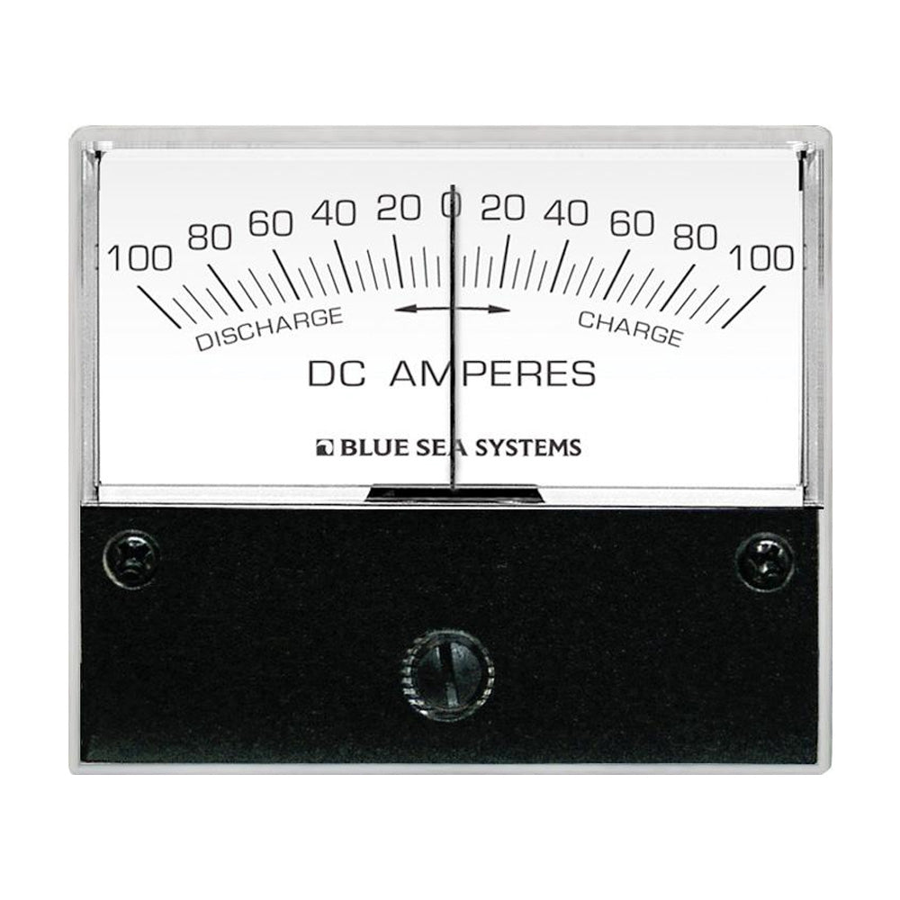Blue Sea 8253 DC Zero Center Analog Ammeter - 2 - 3/4" Face, 100 - 0 - 100 Amperes DC - Marine Parts OnlyElectricalBlue Sea Systems