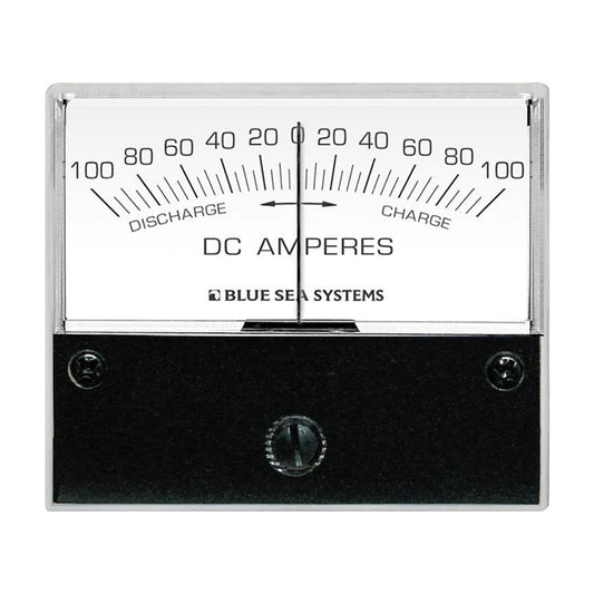 Blue Sea 8253 DC Zero Center Analog Ammeter - 2 - 3/4" Face, 100 - 0 - 100 Amperes DC - Marine Parts OnlyElectricalBlue Sea Systems