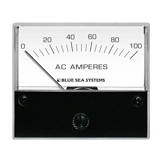 Blue Sea 8258 AC Analog Ammeter - 2 - 3/4" Face, 0 - 100 Amperes AC - Marine Parts OnlyElectricalBlue Sea Systems
