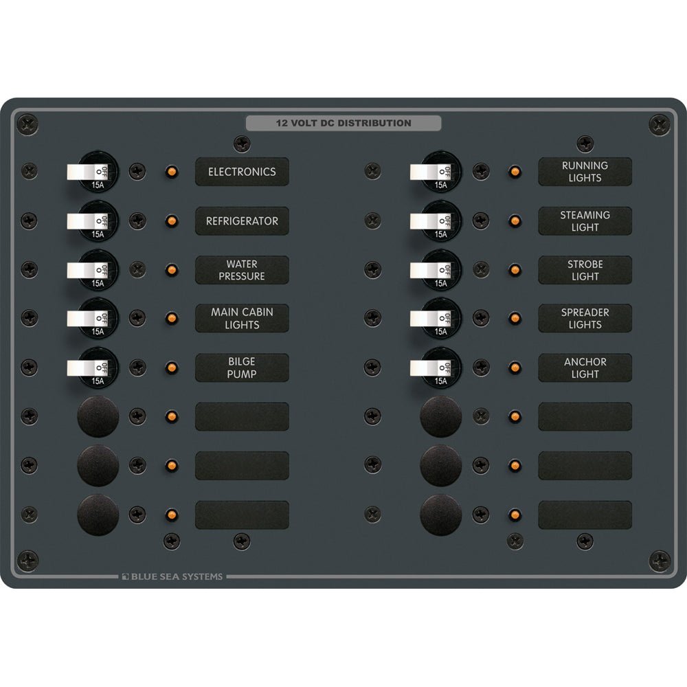 Blue Sea 8377 Panel DC 16 Position - Marine Parts OnlyElectricalBlue Sea Systems