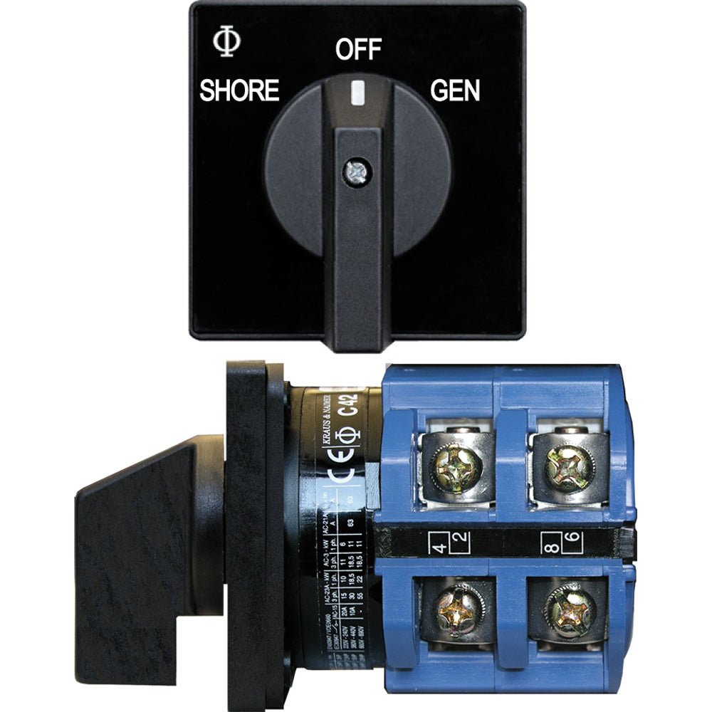 Blue Sea 9011 Switch, AV 120VAC 65A OFF +2 Positions - Marine Parts OnlyElectricalBlue Sea Systems