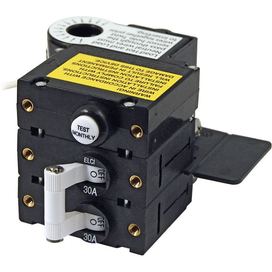 Blue Sea A - Series ELCI Main Circuit Breaker - Double Pole 120V AC 30A - Marine Parts OnlyElectricalBlue Sea Systems