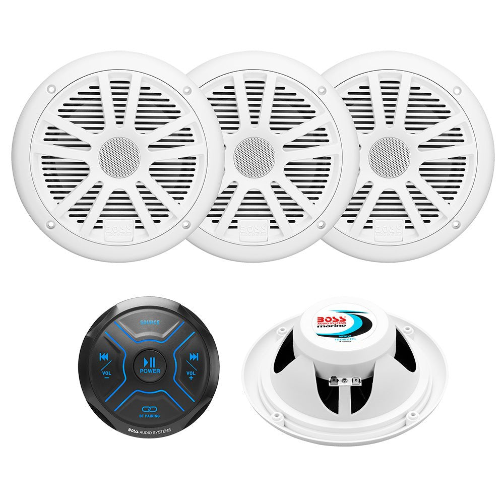 Boss Audio MG250W.64 Kit w/MGR150B &amp; 2 Pairs of MR6W Speakers - Marine Parts OnlyEntertainmentBoss Audio
