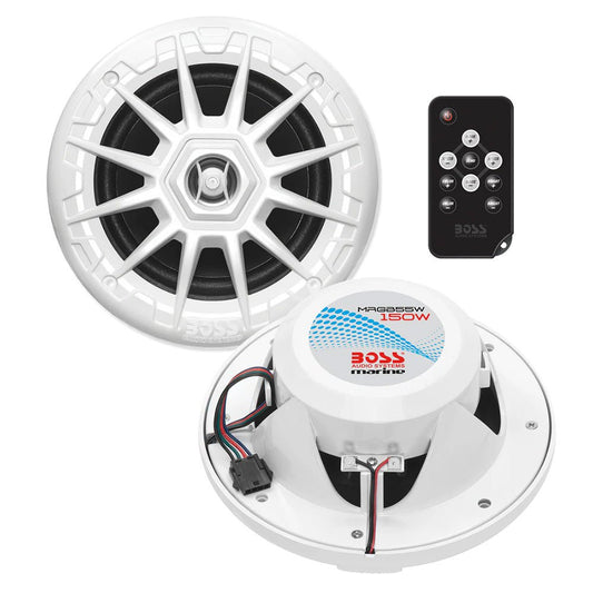 Boss Audio MRGB55W 5.25" Marine Speakers w/RGB Lighting - White - Marine Parts OnlyEntertainmentBoss Audio
