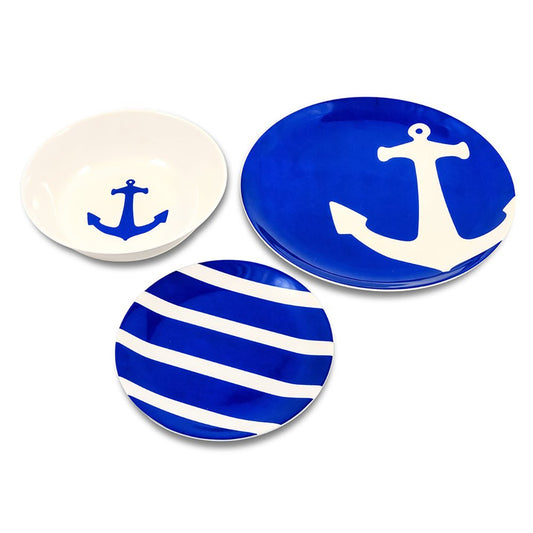 Camco 12 - Piece Dinnerware Set - BPA Free - Serves 4 - Marine Parts OnlyBoat OutfittingCamco
