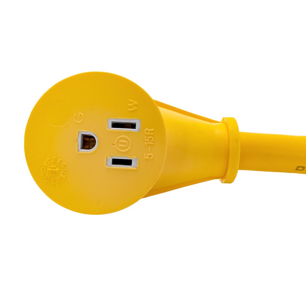 Camco 30AM/15AF Power Grip Marine 12" Dogbone - M - Locking/90F Adapter - Marine Parts OnlyElectricalCamco
