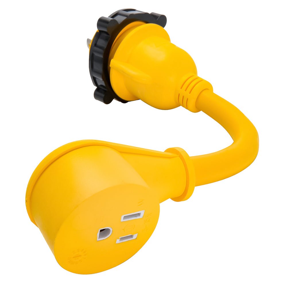 Camco 30AM/15AF Power Grip Marine 12" Dogbone - M - Locking/90F Adapter - Marine Parts OnlyElectricalCamco