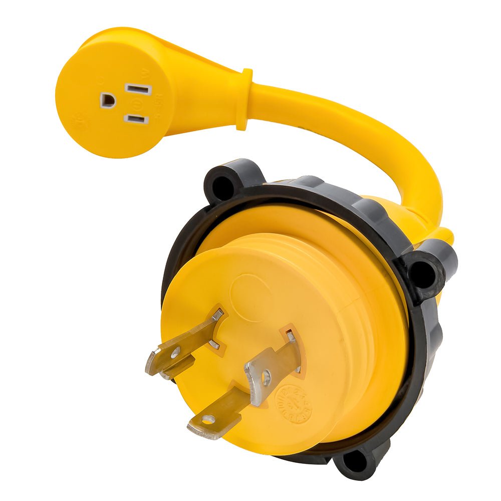 Camco 30AM/15AF Power Grip Marine 12" Dogbone - M - Locking/90F Adapter - Marine Parts OnlyElectricalCamco