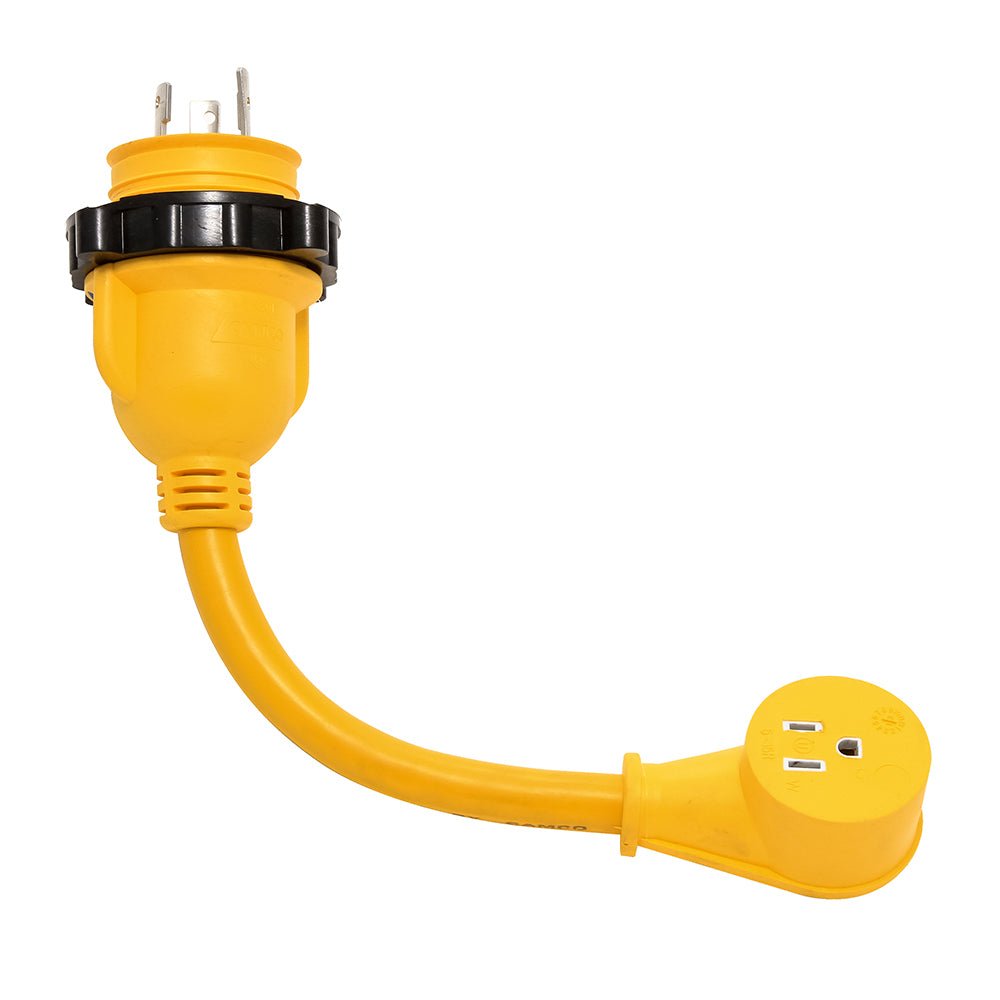 Camco 30AM/15AF Power Grip Marine 12" Dogbone - M - Locking/90F Adapter - Marine Parts OnlyElectricalCamco