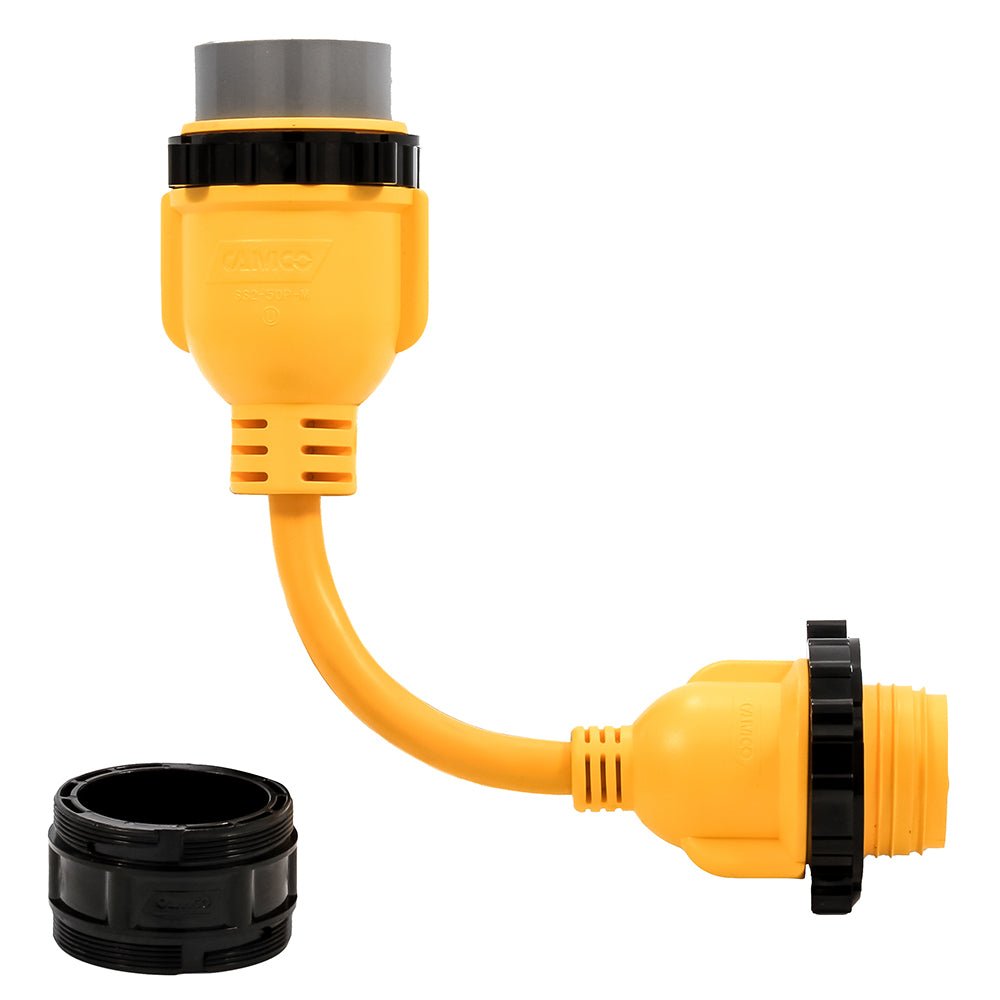 Camco 50AM/30AF Power Grip Marine 12" Locking Adapter - M - Lock/F - Locking Adapter - Marine Parts OnlyElectricalCamco