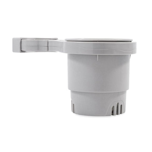 Camco Clamp - On Rail Mounted Cup Holder - Small for Up to 1 - 1/4" Rail - Grey - Marine Parts OnlyBoat OutfittingCamco