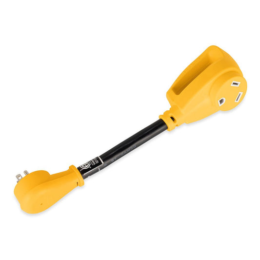 Camco Power Grip Dogbone 15 Amp Male / 30 Amp Female Adapter - 12" - Marine Parts OnlyAutomotive/RVCamco