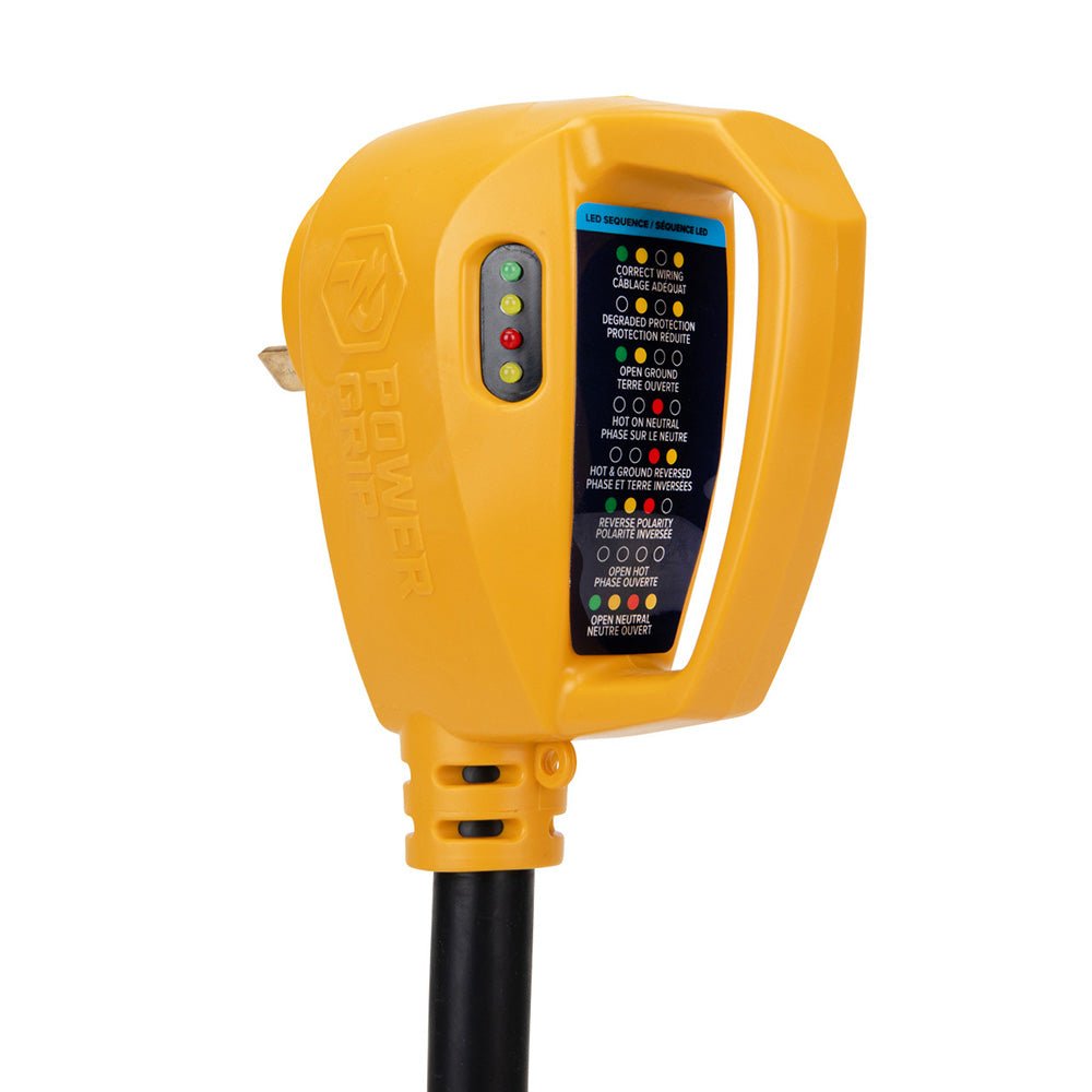 Camco Power Grip RV 12" 30Amp Circuit Analyzer Dogbone - Integrated Surge Protection - Marine Parts OnlyAutomotive/RVCamco