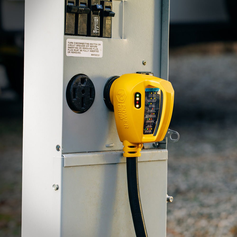 Camco Power Grip RV 12" 30Amp Circuit Analyzer Dogbone - Integrated Surge Protection - Marine Parts OnlyAutomotive/RVCamco