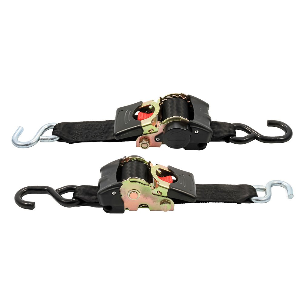 Camco Retractable Tie Down Straps - 2" Width 6&39; Dual Hooks - Marine Parts OnlyAutomotive/RVCamco
