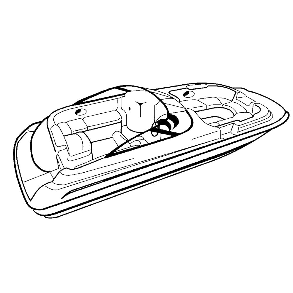 Carver Performance Poly - Guard Styled - to - Fit Boat Cover f/20.5&39; Sterndrive Deck Boats w/Walk - Thru Windshield - Grey - Marine Parts OnlyWinterizingCarver by Covercraft