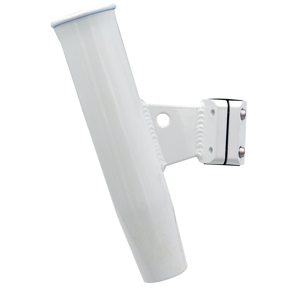 C.E. Smith Aluminum Vertical Clamp - On Rod Holder 1 - 5/16" OD White Powdercoat w/Sleeve - Marine Parts OnlyHunting & FishingC.E. Smith