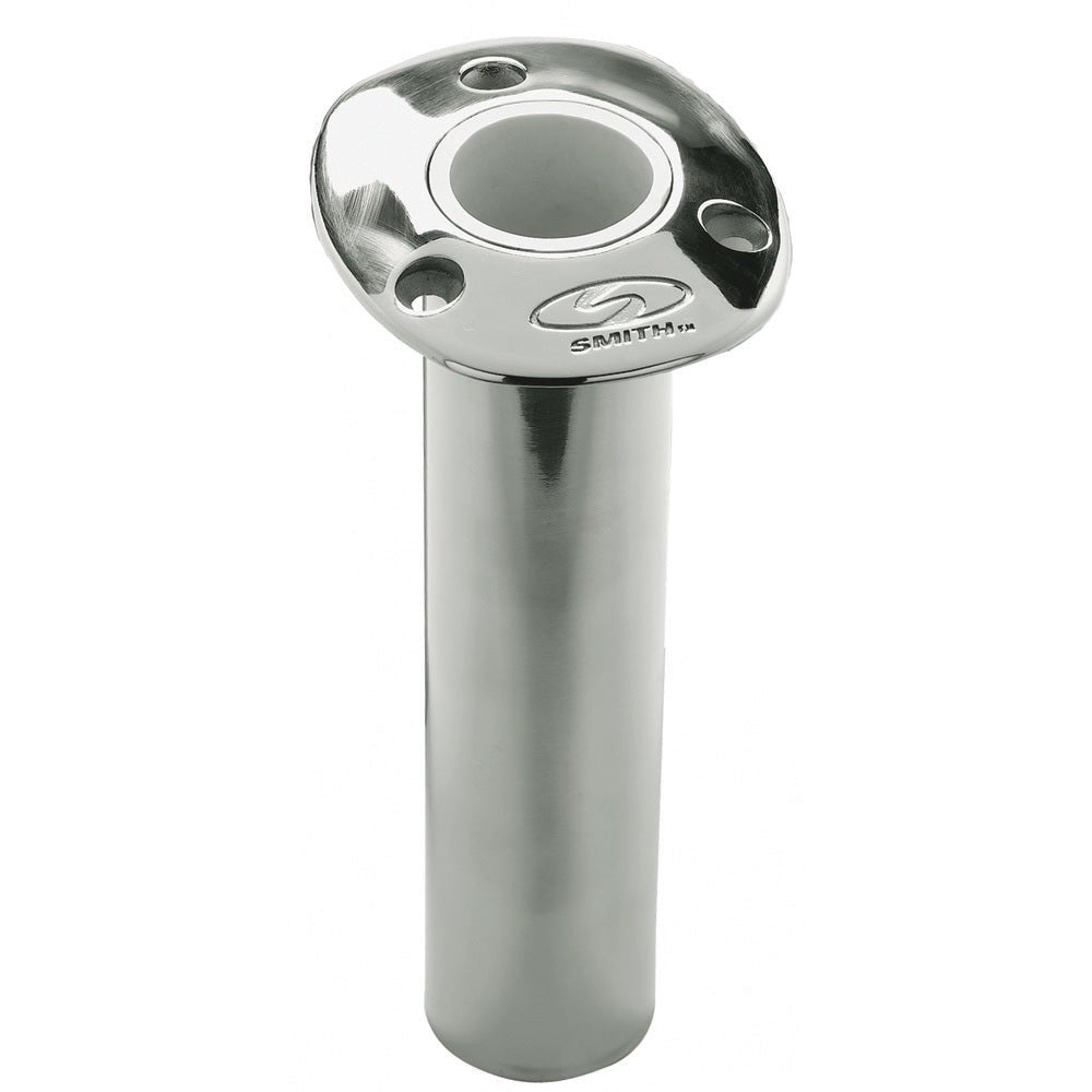 C.E. Smith Flush Mount Rod Holder - 0 Degree &amp; 9" Depth - Stainless Steel - Cast Bottom - White Vinyl Liner - Marine Parts OnlyHunting & FishingC.E. Smith
