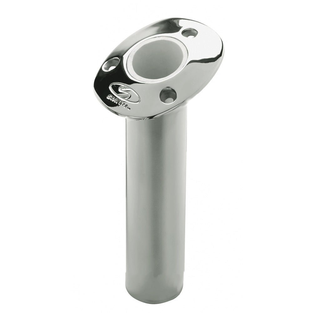 C.E. Smith Flush Mount Rod Holder - 15 Degree &amp; 9" Depth - Stainless Steel - Cast Gimbal - White Vinyl Liner - Marine Parts OnlyHunting & FishingC.E. Smith