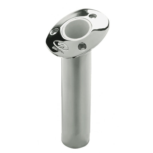 C.E. Smith Flush Mount Rod Holder - 15 Degree &amp; 9" Depth - Stainless Steel - Cast Gimbal - White Vinyl Liner - Marine Parts OnlyHunting & FishingC.E. Smith