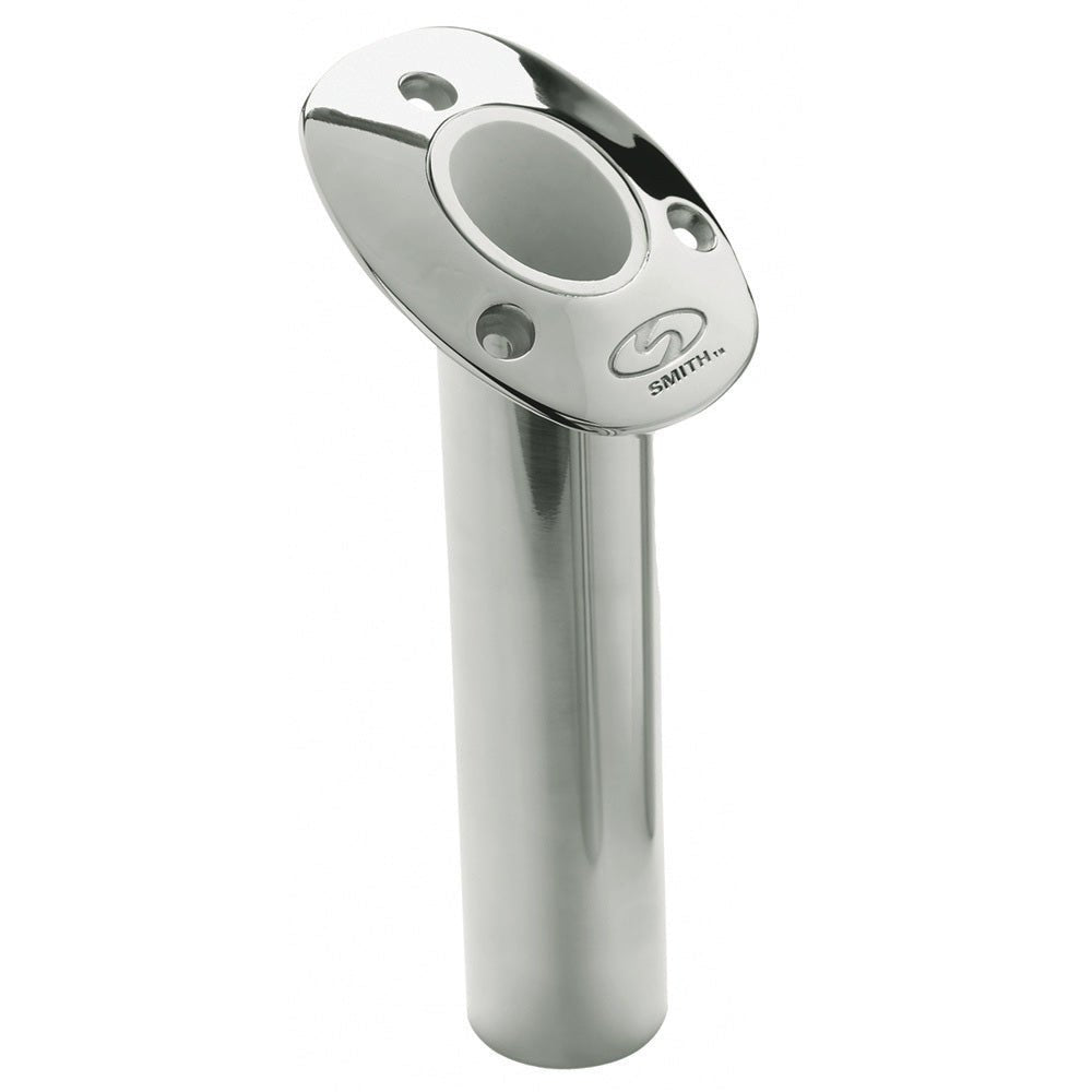 C.E. Smith Flush Mount Rod Holder - 30 Degree &amp; 9" Depth - Stainless Steel - Cast Bottom - White Vinyl Liner - Marine Parts OnlyHunting & FishingC.E. Smith