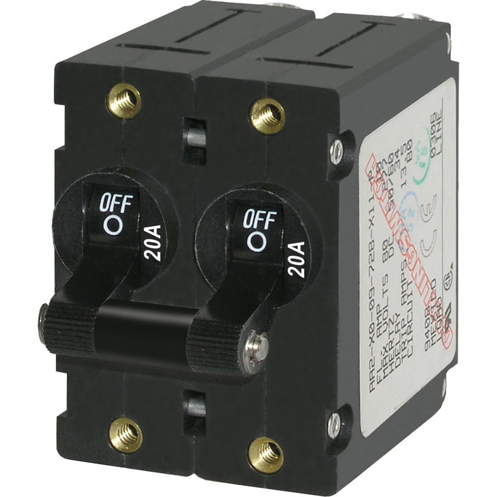 CIRCUIT BREAKER AA2TOGGLE 20A BLK - Marine Parts OnlyBLUE SEA