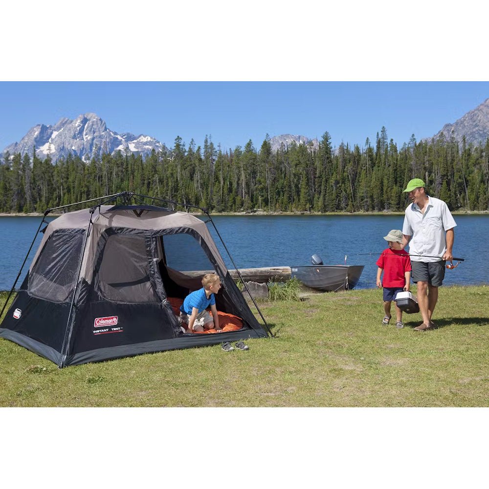 Coleman 4 - Person Cabin Camping Tent w/Instant Setup - Black - Marine Parts OnlyOutdoorColeman