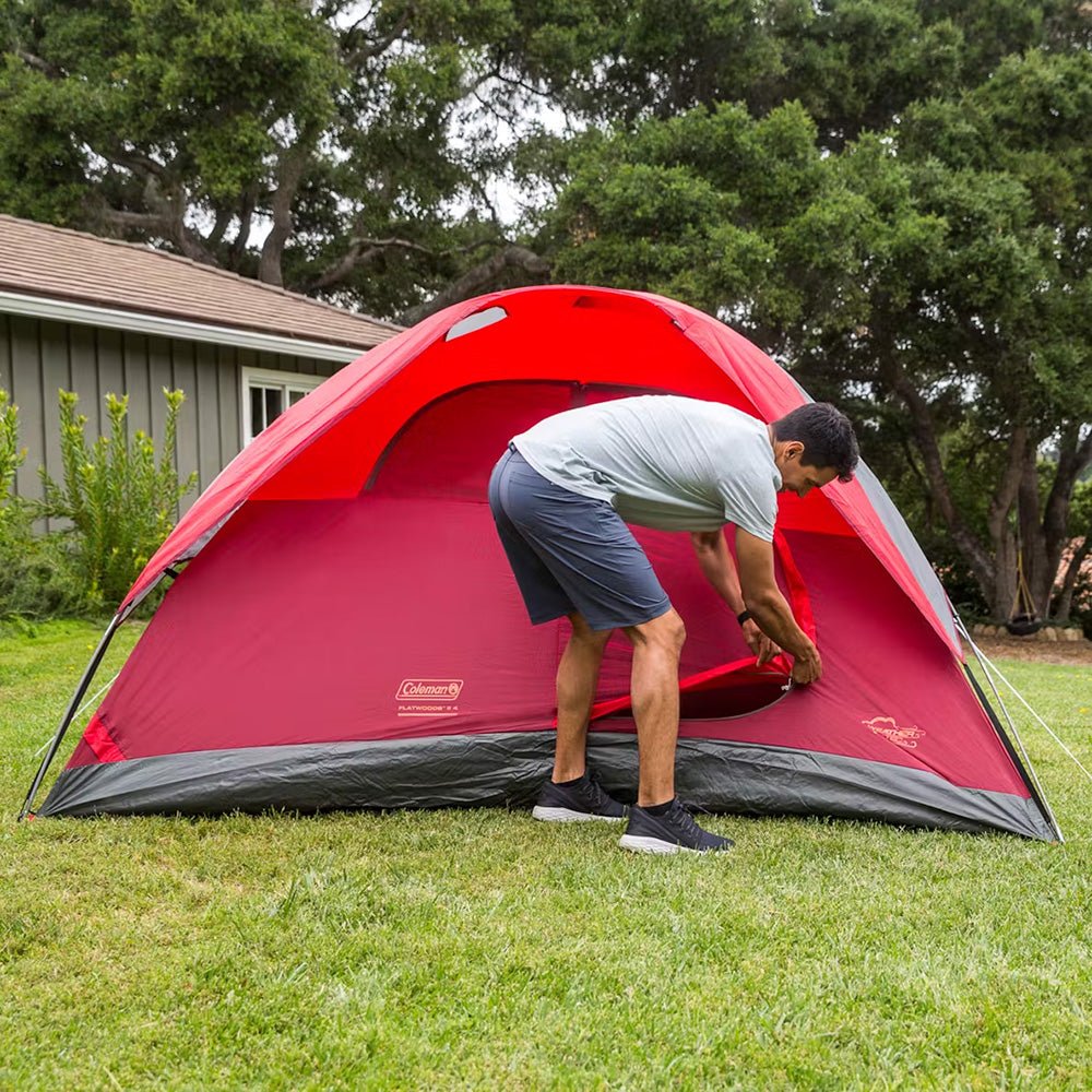 Coleman 6 - Person Flatwoods II&trade; Lightweight Dome Camping Tent - Red - Marine Parts OnlyOutdoorColeman