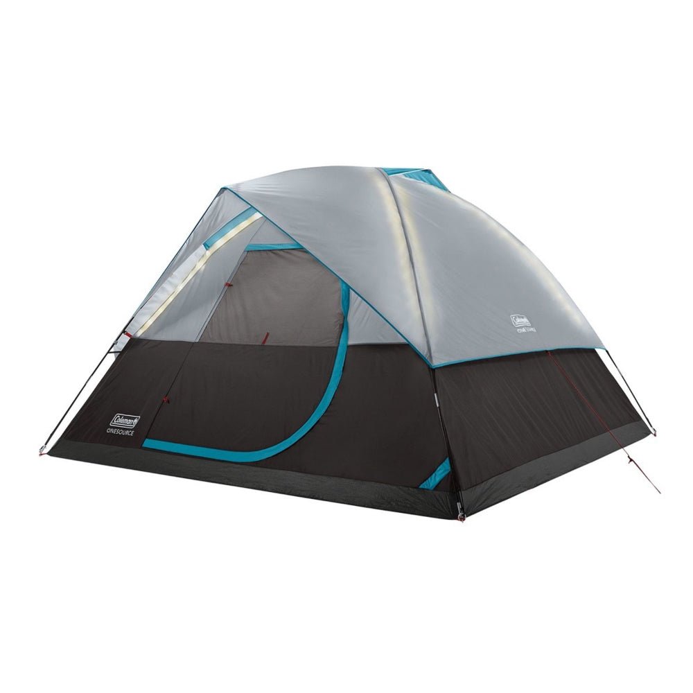 Coleman OneSource Rechargeable 4 - Person Camping Dome Tent w/Airflow System &amp; LED Lighting - Marine Parts OnlyOutdoorColeman