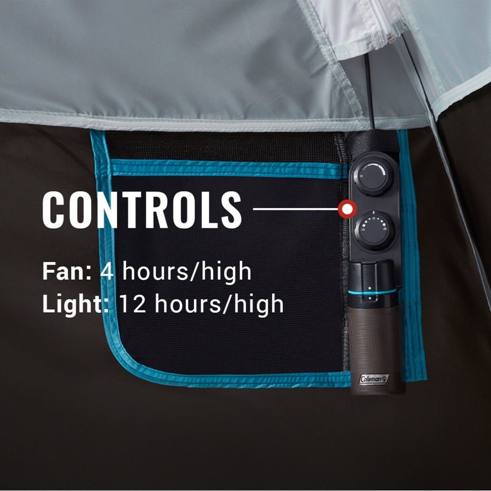 Coleman OneSource Rechargeable 4 - Person Camping Dome Tent w/Airflow System &amp; LED Lighting - Marine Parts OnlyOutdoorColeman