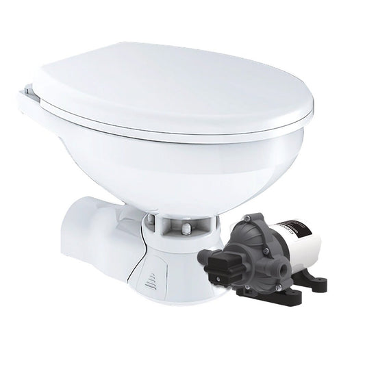 Commodore Quiet Flush Electric Toilet - Rear Macerator - Raw Water Pump - Regular Size - Marine Parts OnlyMarine Plumbing & VentilationCommodore