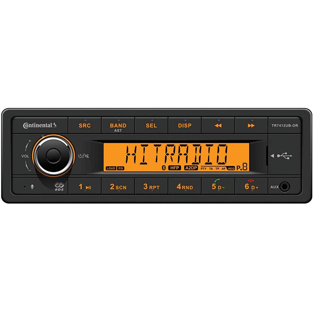 Continental Stereo w/AM/FM/BT/USB - Harness Included - 12V - Marine Parts OnlyEntertainmentContinental
