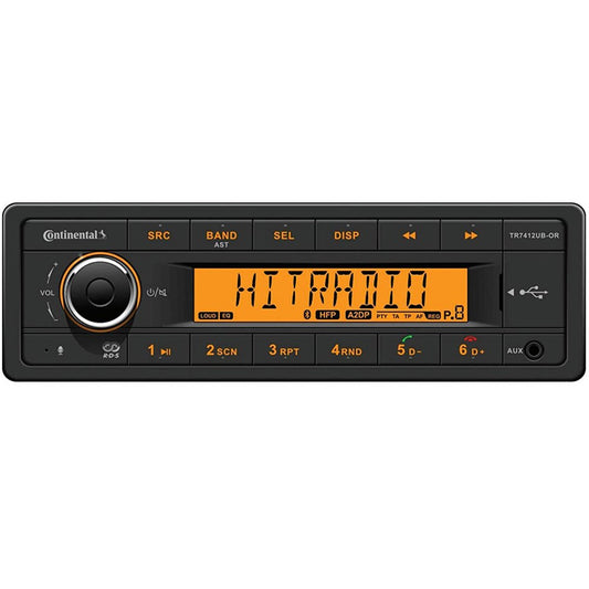 Continental Stereo w/AM/FM/BT/USB - Harness Included - 12V - Marine Parts OnlyEntertainmentContinental