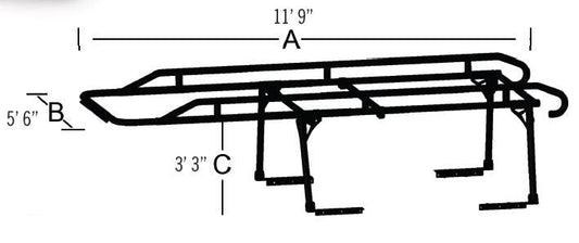 CONTRACTOR LADDER RACK - 1500 LB - Marine Parts OnlyTRAILFX