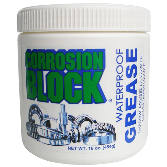 Corrosion Block High Performance Waterproof Grease - 16oz Tub - Non - Hazmat, Non - Flammable &amp; Non - Toxic - Marine Parts OnlyAutomotive/RVCorrosion Block