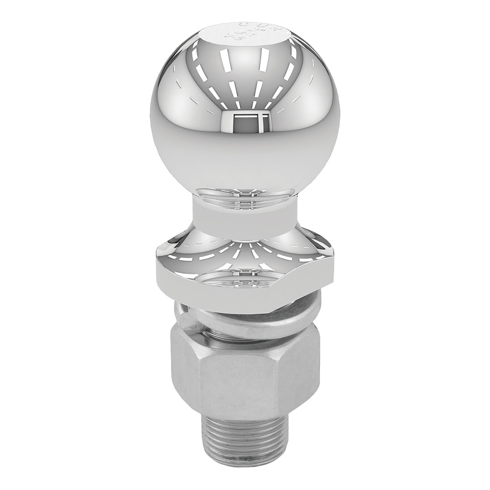 CURT 2" Trailer Ball - 1" x 2 - 1/8" Shank - 7,500 lbs. - Chrome - Marine Parts OnlyTraileringCURT