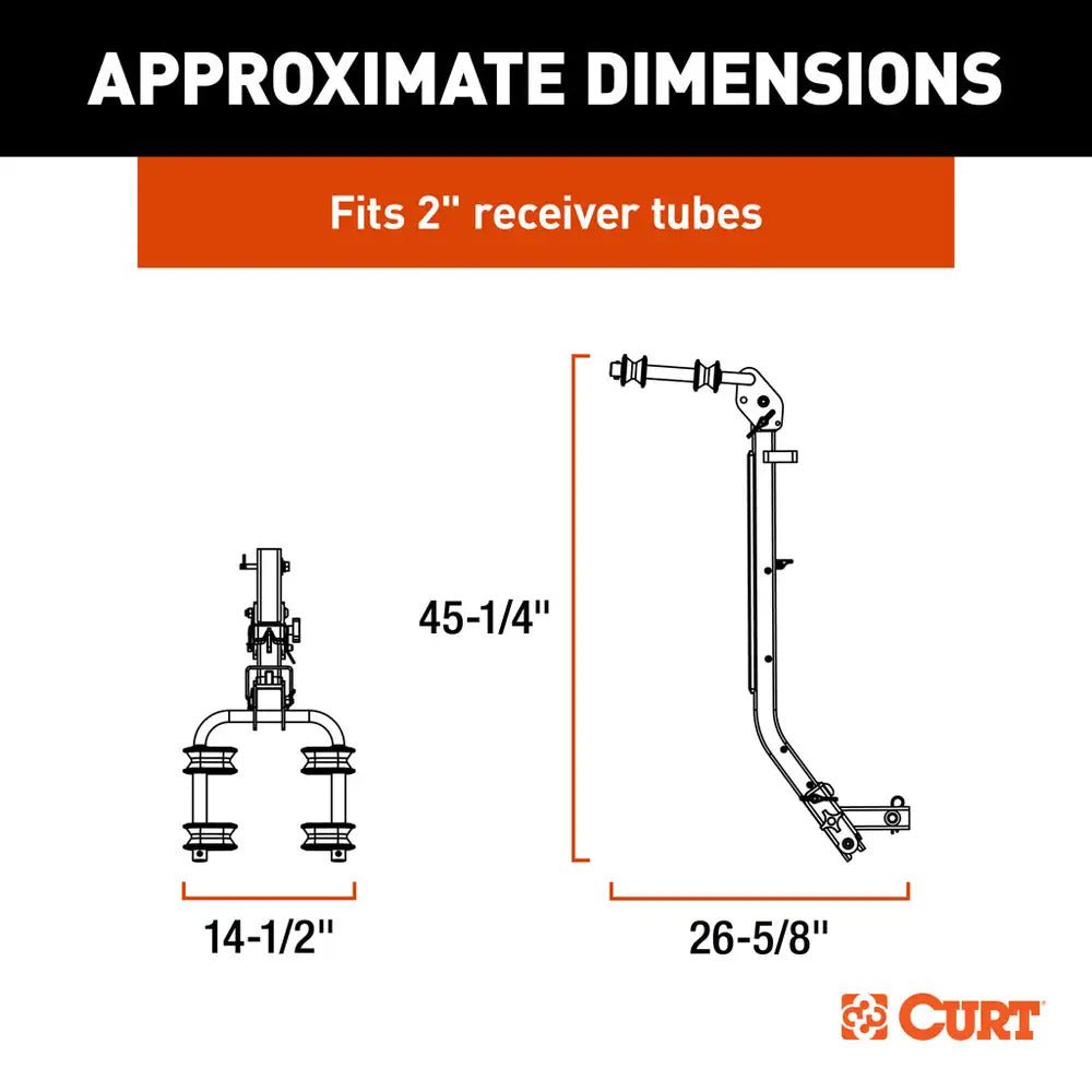 CURT ActiveLink SE Series Bike Rack - 2 Bikes Up to 90 lbs - Marine Parts OnlyOutdoorCURT