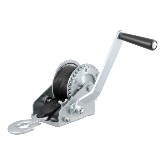 CURT Hand Crank 900 lb. Winch w/15&39; Strap &amp; 6 - 1/2" Handle - Marine Parts OnlyTraileringCURT