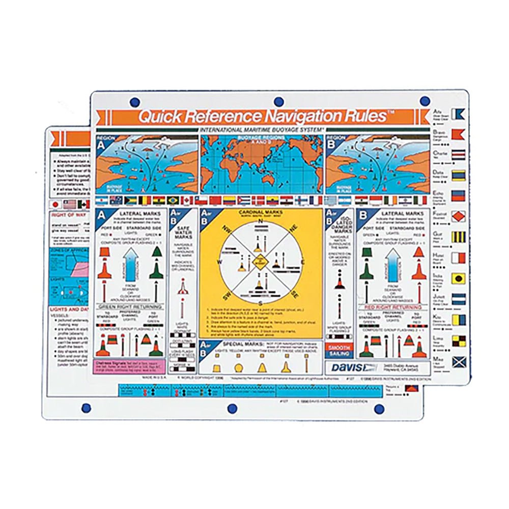 Davis Quick Reference International Navigation Rules Card - Marine Parts OnlyBoat OutfittingDavis Instruments