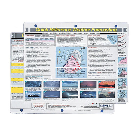 Davis Quick Reference Weather Forecasting Card - Marine Parts OnlyBoat OutfittingDavis Instruments