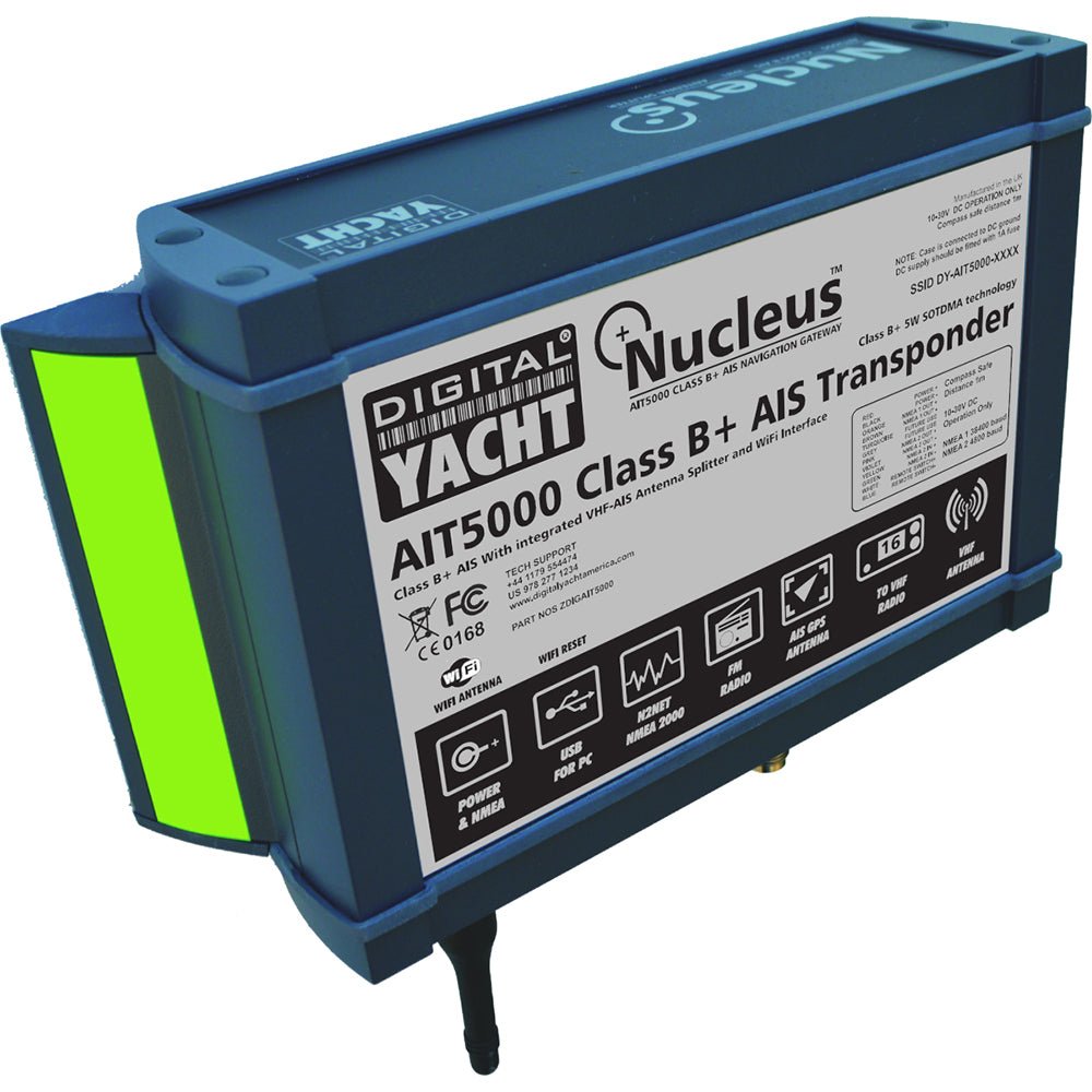 Digital Yacht AIT5000 Class B+ 5W Transponder w/Splitter &amp; WiFi - Marine Parts OnlyMarine Navigation & InstrumentsDigital Yacht