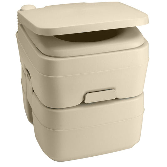 Dometic 965 Portable Toilet w/Mounting Brackets - 5 Gallon - Parchment - Marine Parts OnlyMarine Plumbing & VentilationDometic