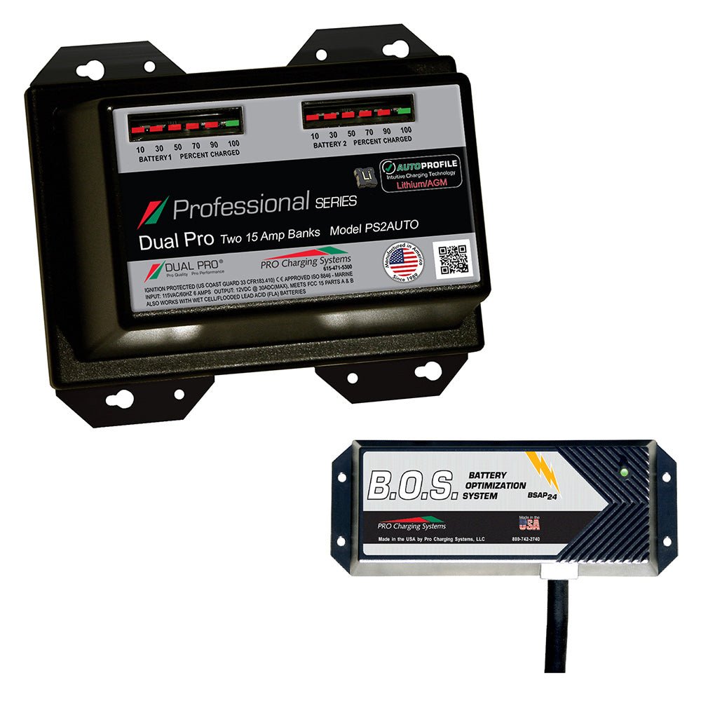 Dual Pro PS2 Auto 2 Bank Battery Charger w/2 Bank B.O.S. - Marine Parts OnlyElectricalDual Pro