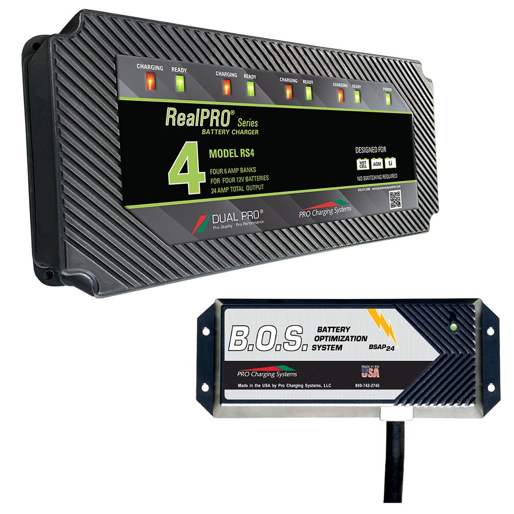 Dual Pro RS4 4 Bank Battery Charger w/2 Bank B.O.S. - Marine Parts OnlyElectricalDual Pro