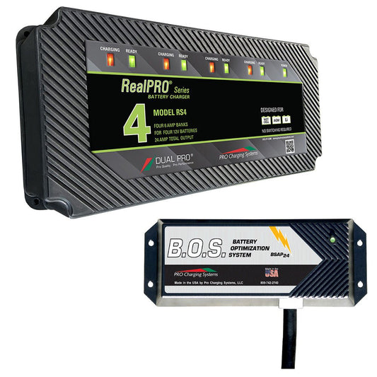 Dual Pro RS4 4 Bank Battery Charger w/2 Bank B.O.S. - Marine Parts OnlyElectricalDual Pro