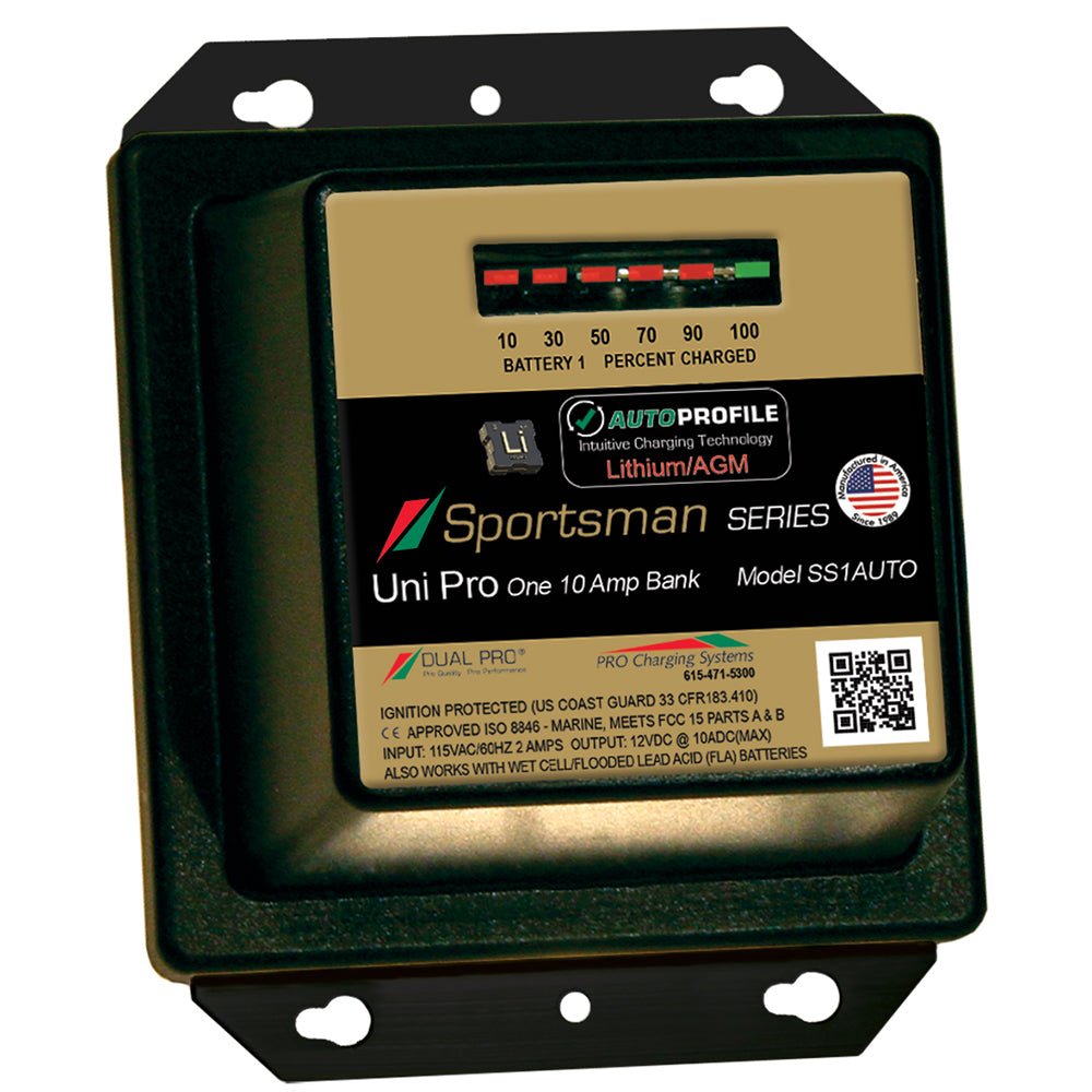 Dual Pro SS1 Auto 10A - 1 - Bank Lithium/AGM Battery Charger - Marine Parts OnlyElectricalDual Pro