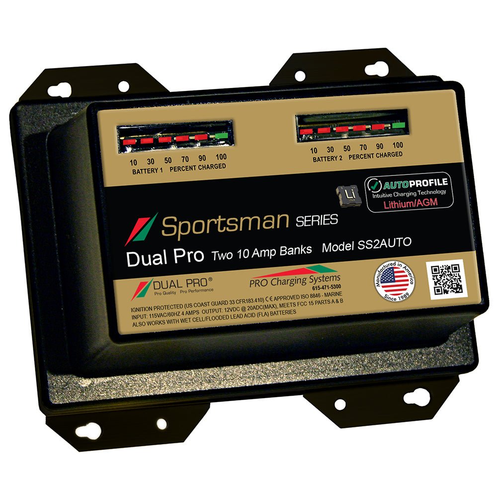 Dual Pro SS2 Auto 20A - 2 - Bank Lithium/AGM Battery Charger - Marine Parts OnlyElectricalDual Pro