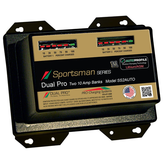 Dual Pro SS2 Auto 20A - 2 - Bank Lithium/AGM Battery Charger - Marine Parts OnlyElectricalDual Pro