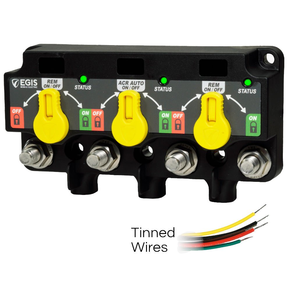 Egis XD Series Triple Flex 2 Relay - ACR - Relay w/Knobs &amp; Tinned Wires - Marine Parts OnlyElectricalEgis Mobile Electric